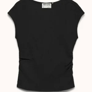 AWASPYN CAP SLV BOATNECK SHORT TOP