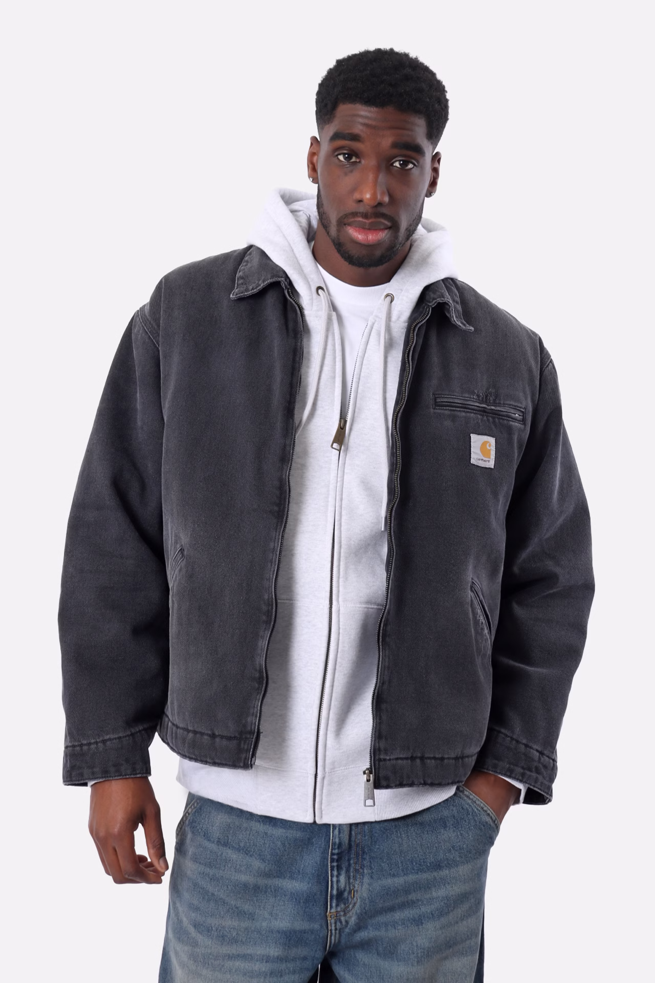Carhartt WIP OG Detroit Jas Black Grind Wash