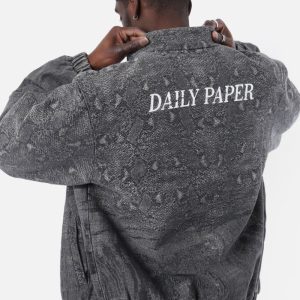 Daily Paper Denim Snake Tracktop Denim Black